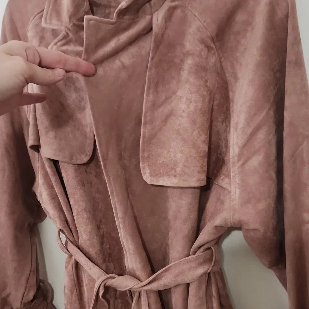 Oat New York Faux Suede Jacket Dusty Rose small - Picture 4 of 6